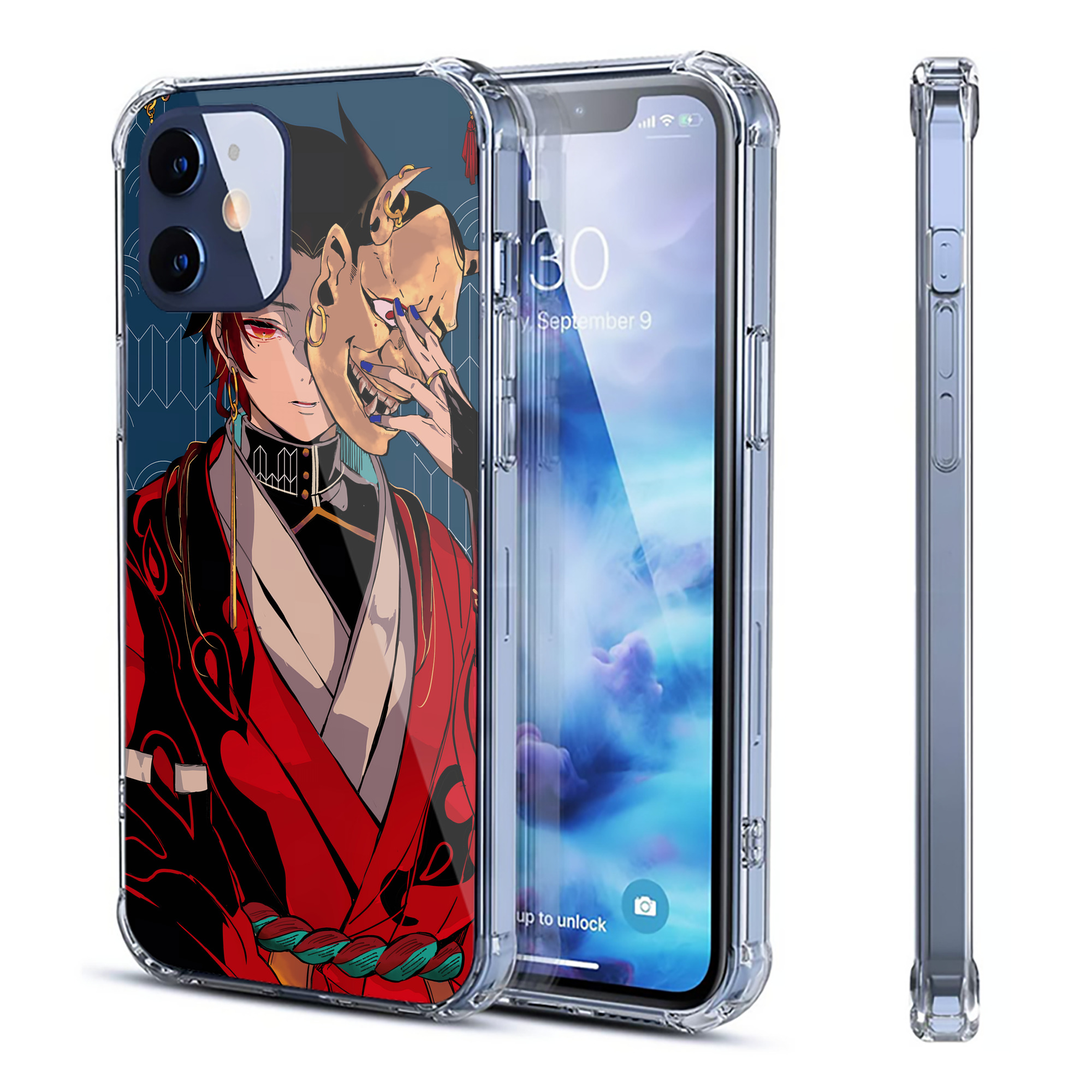（画像用） 鬼滅の刃（きめつのやいば）竈門 炭治郎／かまど たんじろう Kamado Tanjirou 【iPhone 12シリーズ対応】透明スマホケース（クリアソフトケース）